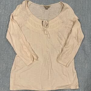 Lucky Brand Beige Long Sleeve Top